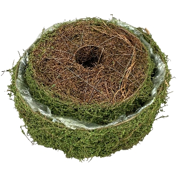 Kranz Willow, grün/braun, Rattan/Moos