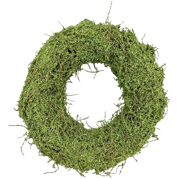 Kranz Willow, grün, Rattan/Moos, 25x25x6 cm