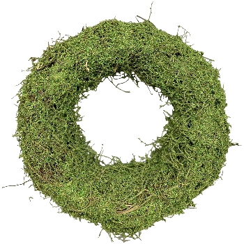 Kranz Willow, grün, Rattan/Moos, 30x30x7 cm