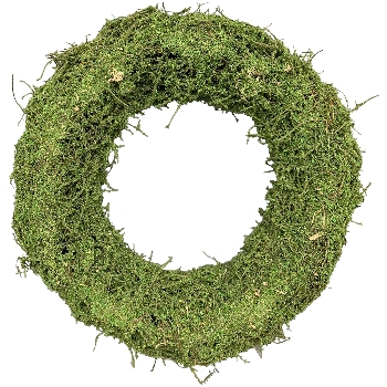 Kranz Willow, grün, Rattan/Moos, 35x35x8 cm