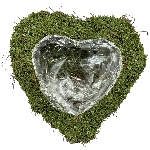 HerzPflanzKorb Willow, grün, Moos, 30x30x10 cm