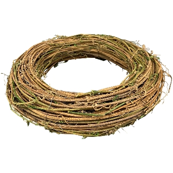 Kranz Willow, natur/grün, Rattan, 30x30x6 cm