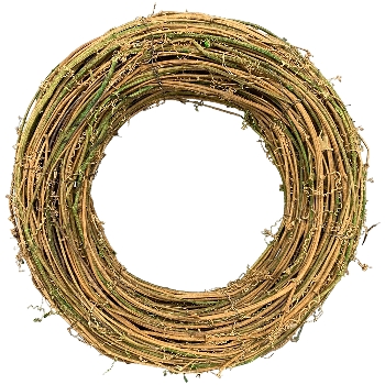 Kranz Willow, natur/grün, Rattan, 30x30x6 cm
