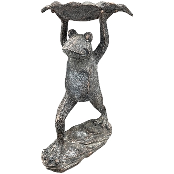 FroschVogelTränke TARO, grau, MGO, 26,5x28,5x45,5 cm