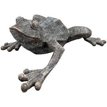 Frosch TARO, grau, MGO, 26x32x10,5 cm