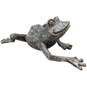 Frosch TARO, grau, MGO, 26x38,5x14 cm