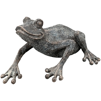 Frosch TARO, grau, MGO, 26x38,5x14 cm