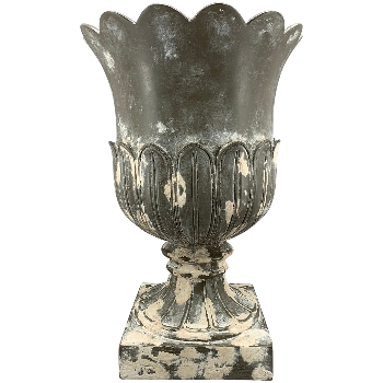 Pokal TARO, grau/creme, MGO, 25x25x35 cm