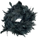 FederKranz FedeR, schwarz, Feder/Schaum, Ø 30 cm
