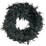 FederKranz FedeR, schwarz, Feder/Schaum, Ø 50 cm