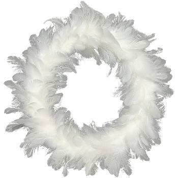 FederKranz FedeR, weiß, Feder, Ø 35 cm