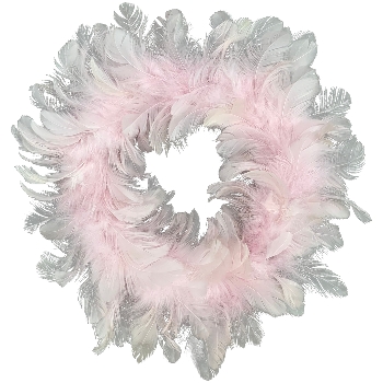 FederKranz FedeR, pink, Feder, Ø 25 cm