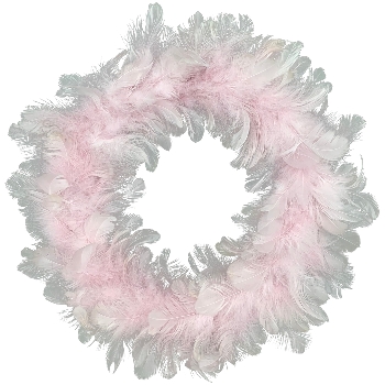FederKranz FedeR, pink, Feder, Ø 35 cm