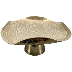 KuchenPlatte Aurum, creme/gold, Metall, 27x27x13,5 cm