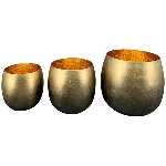 WindLicht Aurum, gold, Metall, 13x13x11,5 cm