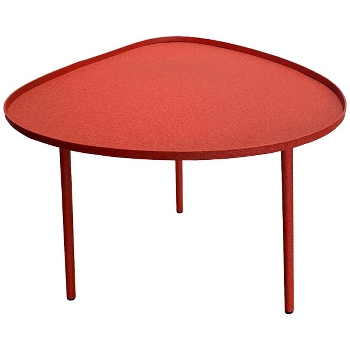 Tisch EnameL, rot, Metall, 42x39x38 cm