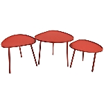 Tisch EnameL, rot, Metall, 42x39x38 cm