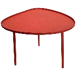 Tisch EnameL, rot, Metall, 44x44x43 cm