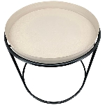 TischSet/3 EnameL, creme, Metall,