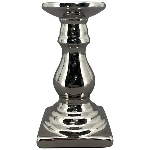 KerzenHalter ArgenT, silber, Keramik, 9x9x17 cm