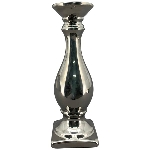 KerzenHalter ArgenT, silber, Keramik, 9x9x27 cm