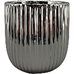 Topf ArgenT, silber, Keramik, 11x11x10 cm
