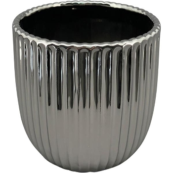 Topf ArgenT, silber, Keramik, 11x11x10 cm