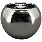 Topf ArgenT, silber, Keramik, 10x10x6,5 cm