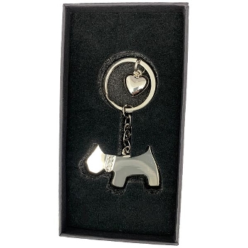 SchlüsselAnhänger Hund SuArt, silber, Metall, 4,7x0,5x8,1 cm
