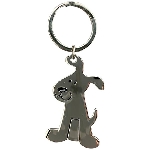 SchlüsselAnhänger Hund SuArt, silber, Metall, 3,5x0,2x9 cm