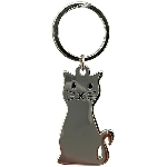 SchlüsselAnhänger Katze SuArt, silber, Metall, 3,2x0,2x8,6 cm