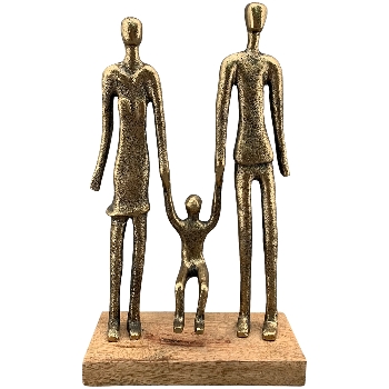 Familie Artisanal, kupfer, Alu/Holz, 19x8x32 cm