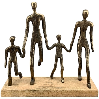 Familie Artisanal, kupfer, Alu/Holz, 30x12x30 cm