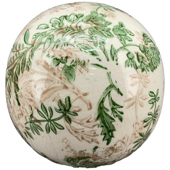 Kugel Mush, grün, Keramik, 10x10x9,5 cm