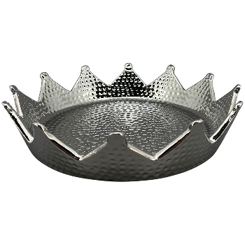 KronenTablett ArgenT, silber, Keramik, 29x29x6 cm