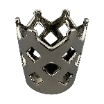 KronenWindLicht ArgenT, silber, Keramik, 10x10x10 cm