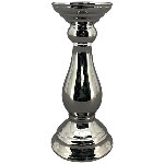 KerzenHalter ArgenT, silber, Keramik, 9,5x9,5x18 cm