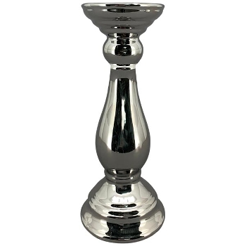 KerzenHalter ArgenT, silber, Keramik, 10x10x23 cm