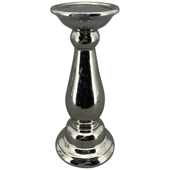 KerzenHalter ArgenT, silber, Keramik, 10x10x23 cm