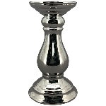 KerzenHalter ArgenT, silber, Keramik, 10,5x10,5x19,5 cm