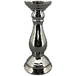 KerzenHalter ArgenT, silber, Keramik, 10,5x10,5x24,5 cm