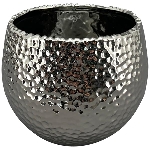 Topf ArgenT, silber, Keramik, 16,5x16,5x13,5 cm