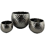 Topf ArgenT, silber, Keramik, 12,5x12,5x9,3 cm