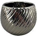 Topf ArgenT, silber, Keramik, 12,5x12,5x9,3 cm