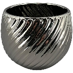 Topf ArgenT, silber, Keramik, 16,5x16,5x12,5 cm