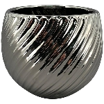 Topf ArgenT, silber, Keramik, 23x23x18 cm