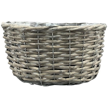 PflanzKorbSet/3 Willow, grau, Rattan