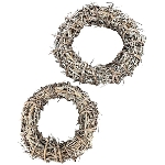 Kranz Willow, natur, Rattan, 40x40x8 cm