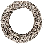 Kranz Willow, natur, Rattan, 35x35x7 cm