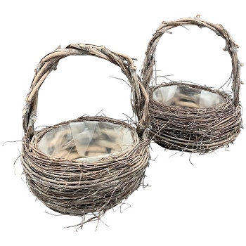 PflanzKorb Willow, braun, Rattan, 24x24x28 cm